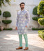 Mintline Ikat Woven Mens Long Kurta