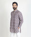 Ikat Mauve Mens Short Kurta