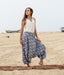 Ikat Grey-Yellow Patterned Boho Pant