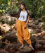 Ikat Yellow-Red Striped Boho Pant