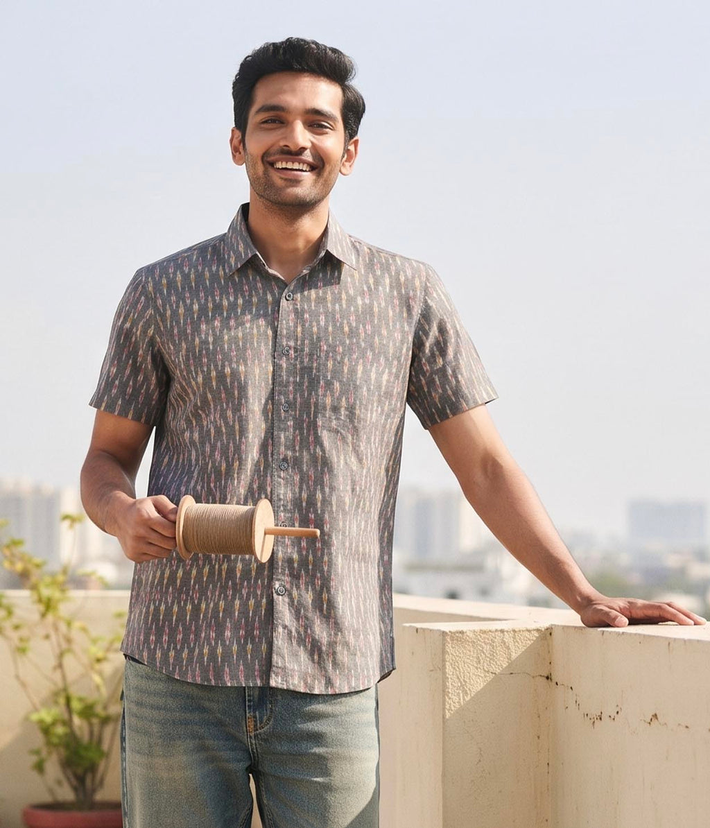 City Spark Ikat Woven Shirt