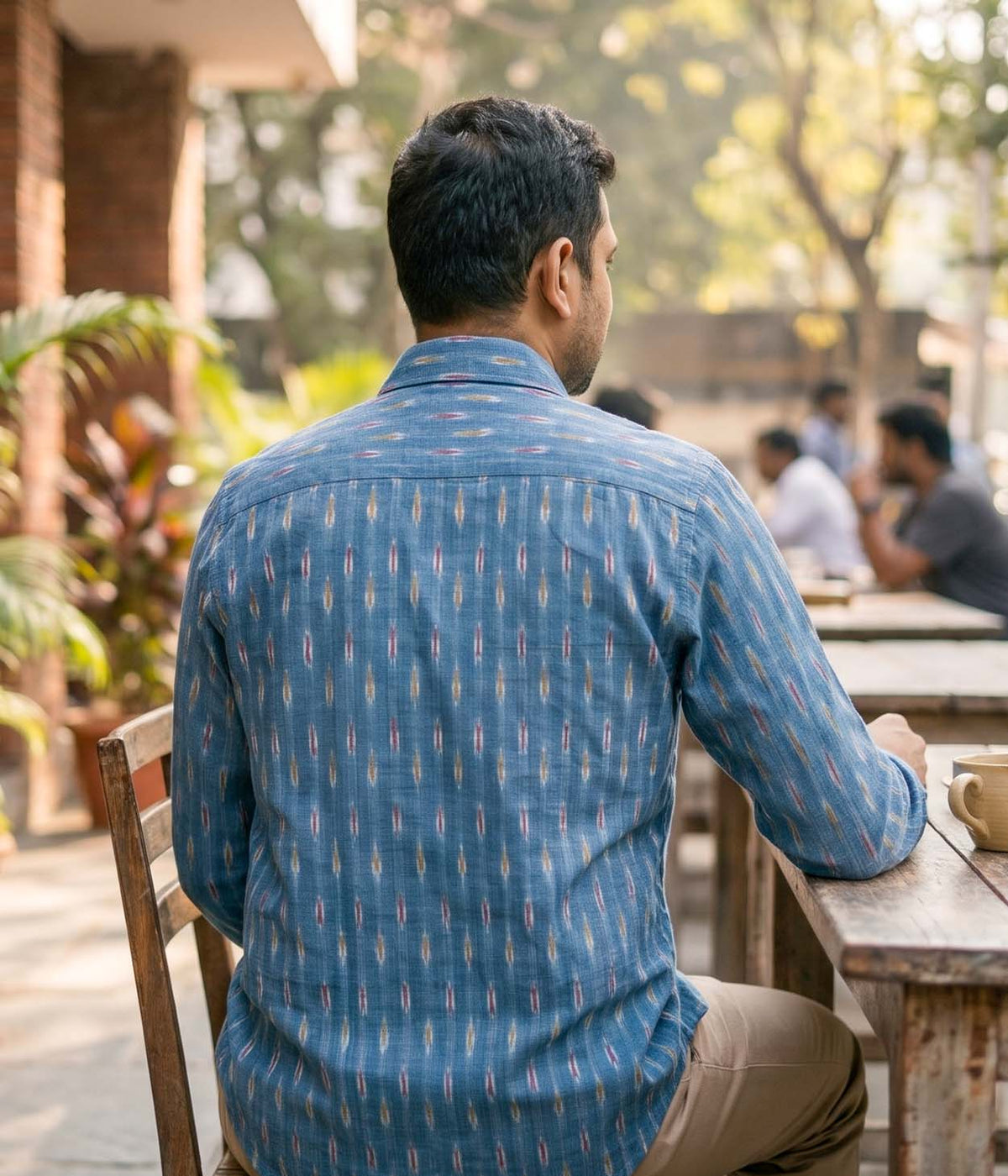 Coastal Ikat Woven Full Shirt
