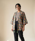 Ember Grove Ikat Woven Kimono