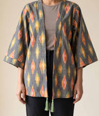 Ember Grove Ikat Woven Kimono