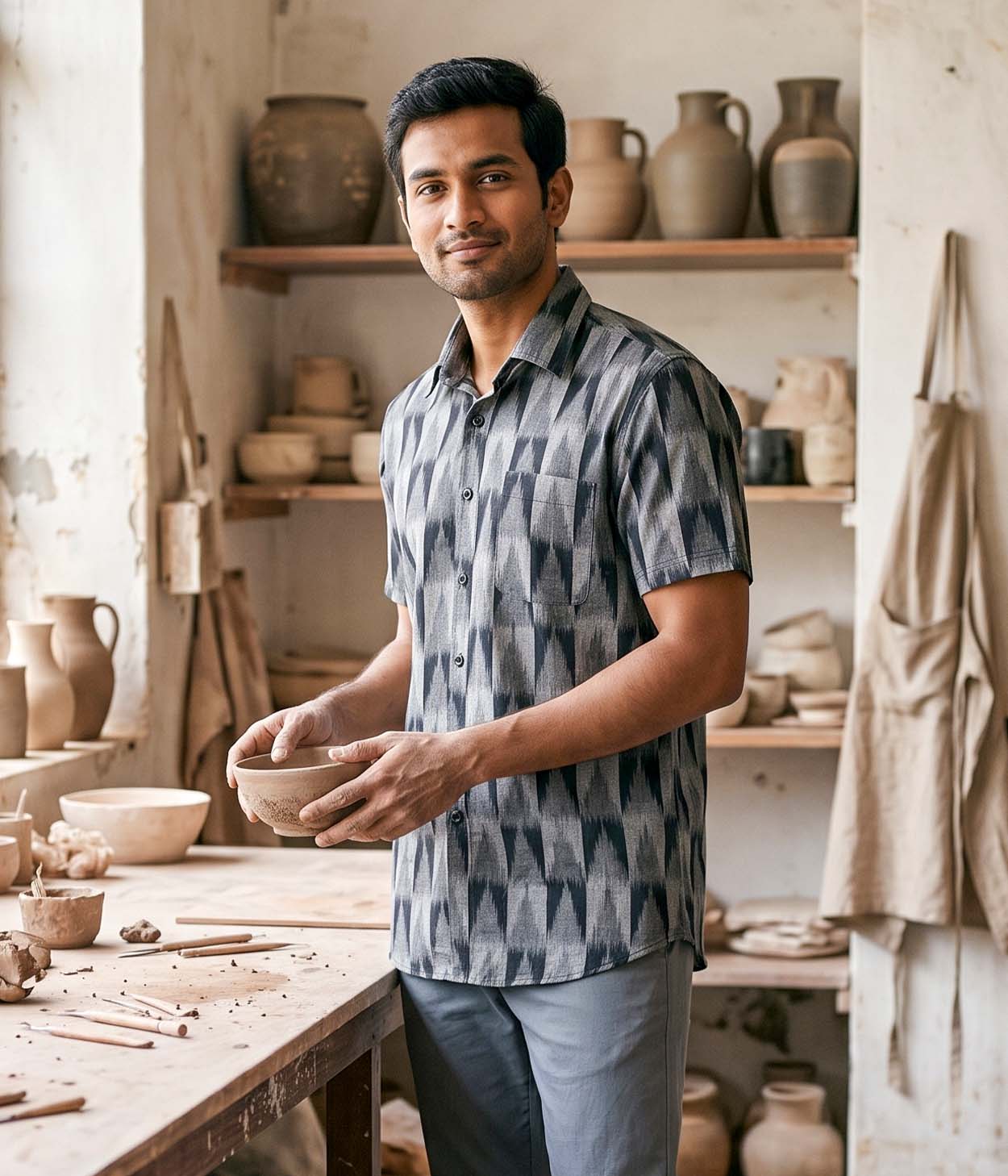 Kiln Line Ikat Woven Shirt Secondary image