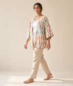 Marigold Mosaic Ikat Woven Kimono