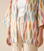 Marigold Mosaic Ikat Woven Kimono