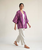 Mulberry Echo Ikat Woven Kimono