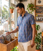 Needle Drop Ikat Woven Shirt