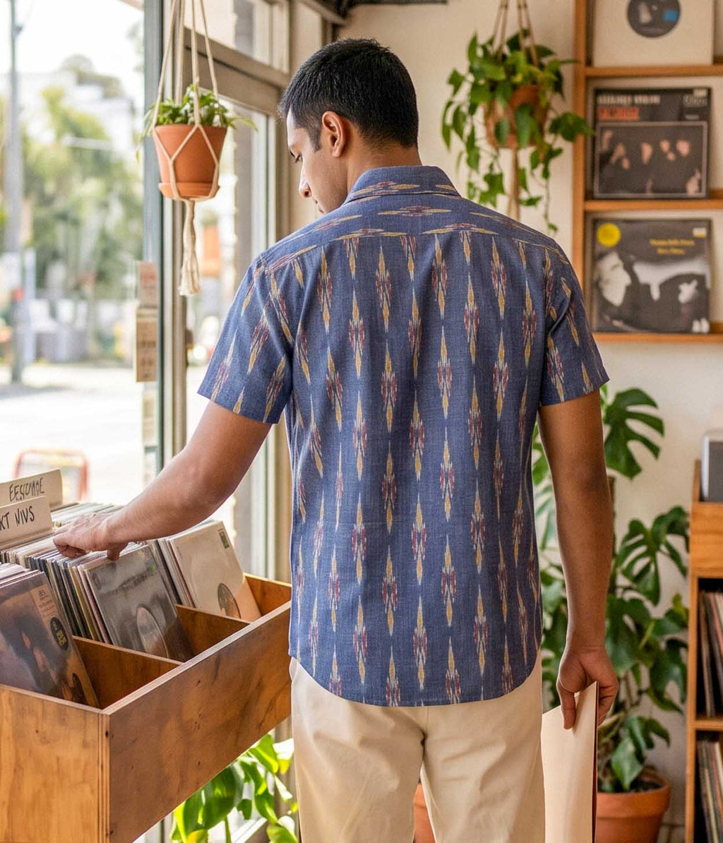 Needle Drop Ikat Woven Shirt