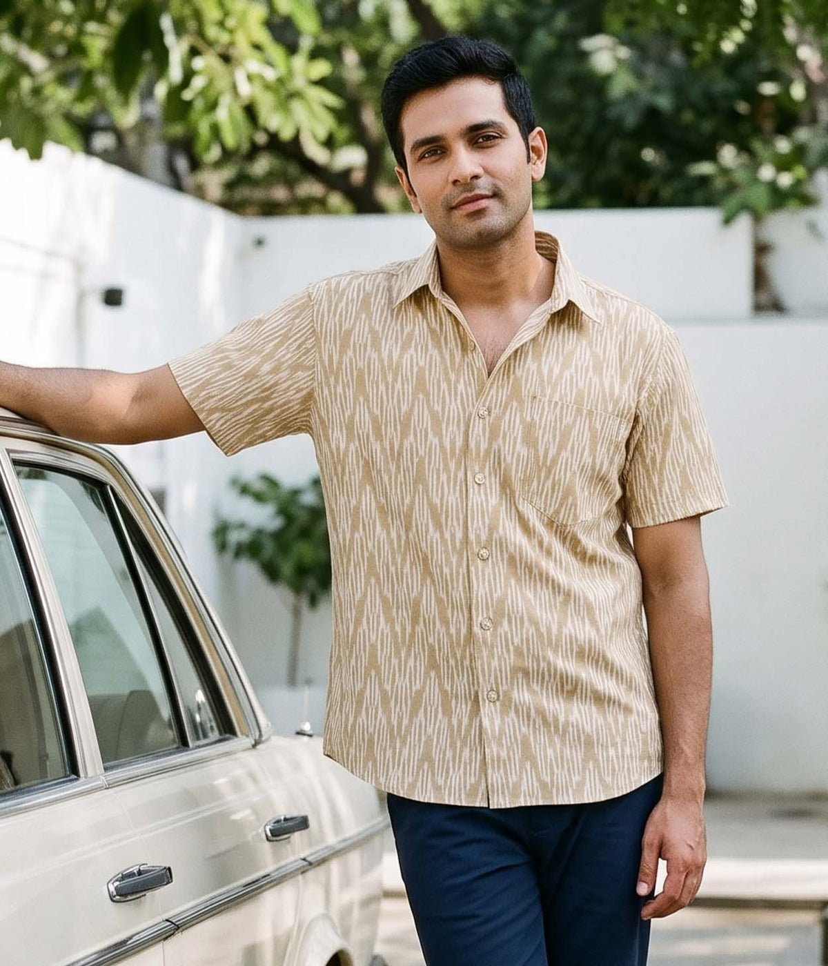 Sunwashed Ikat Woven Shirt