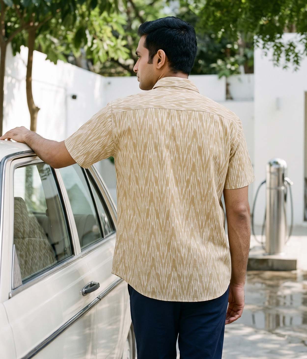 Sunwashed Ikat Woven Shirt Secondary image