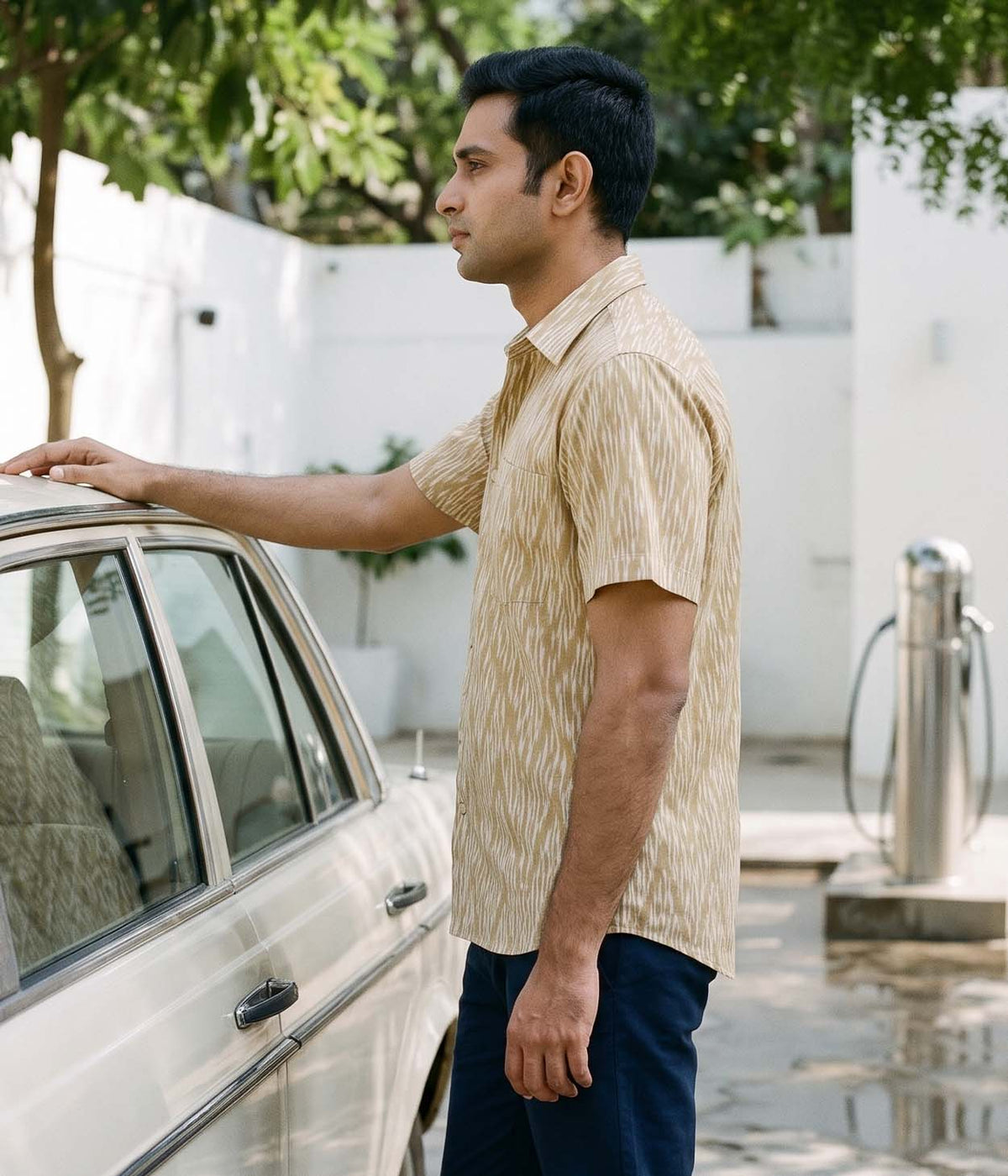 Sunwashed Ikat Woven Shirt
