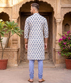 Stonewave Ikat Woven Mens Long Kurta