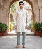 Astra Ikat Woven Mens Long Kurta
