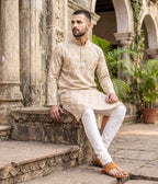 Dune Ikat Woven Mens Long Kurta