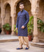 Noir Ikat Woven Mens Long Kurta