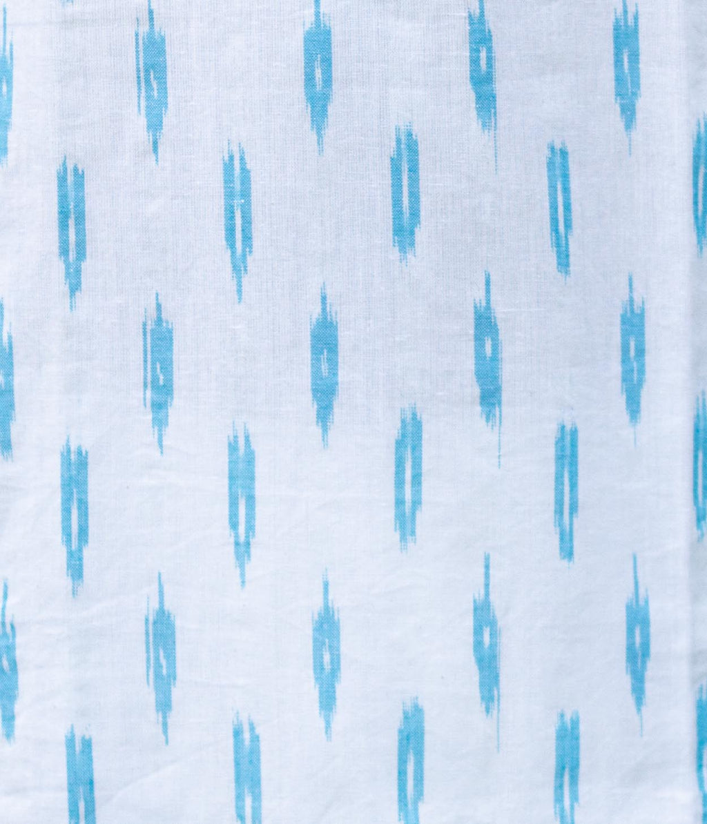 Sky Ikat Woven Mens Long Kurta