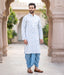 Sky Ikat Woven Mens Long Kurta