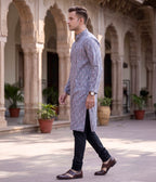 Vale Ikat Woven Mens Long Kurta