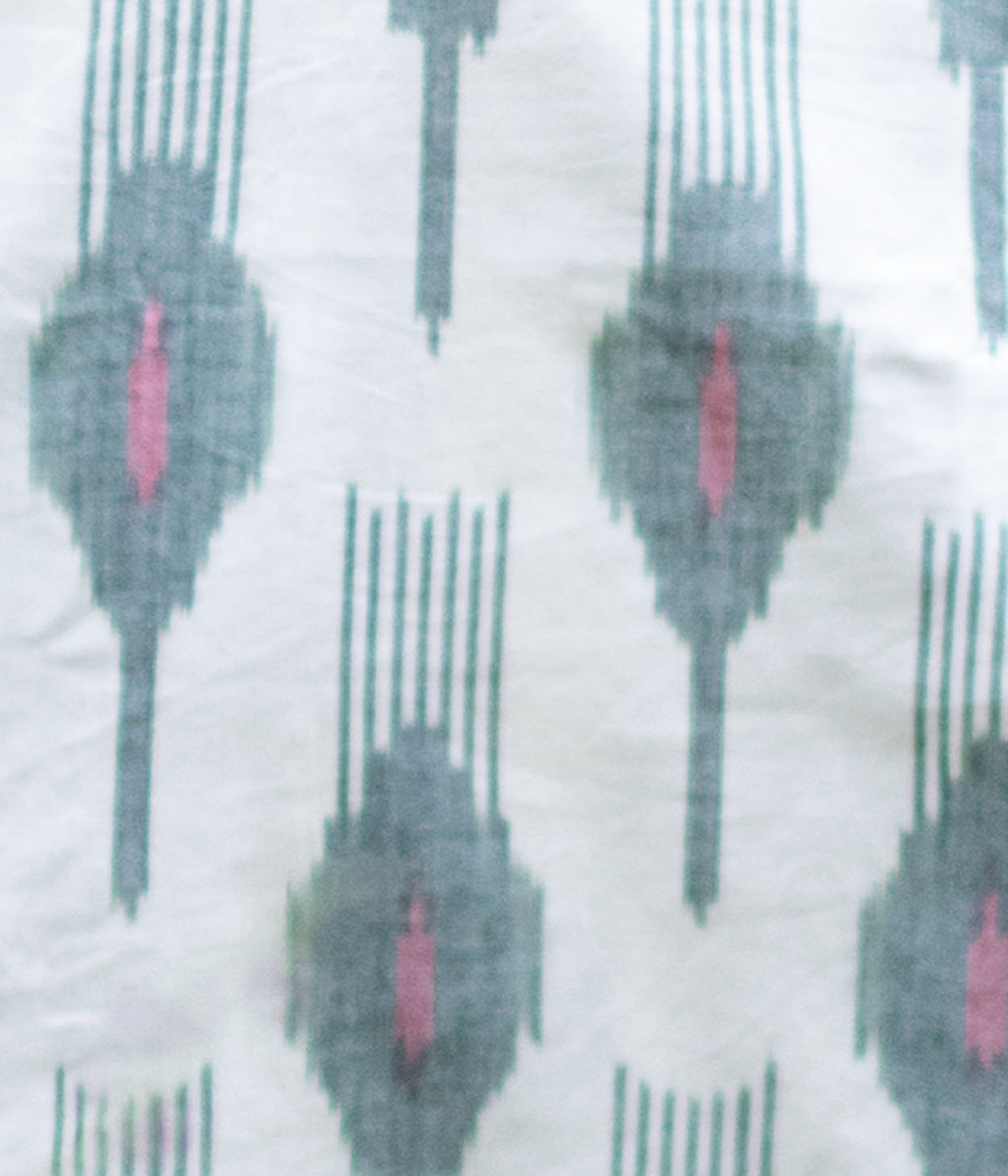 Verdant Ikat Woven Mens Long Kurta