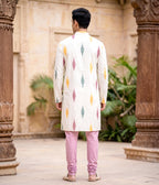 Daybreak Ikat Woven Mens Long Kurta