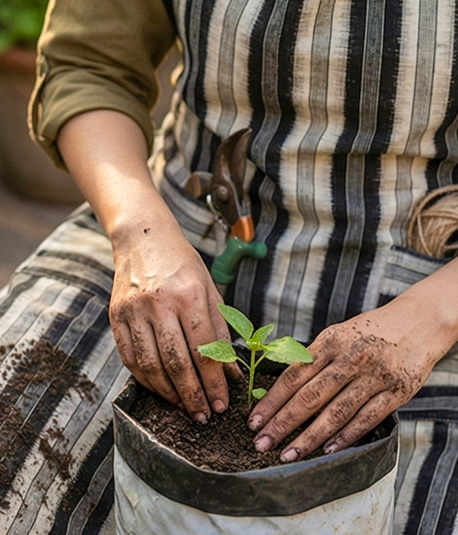 Soilstripe Ikat Apron