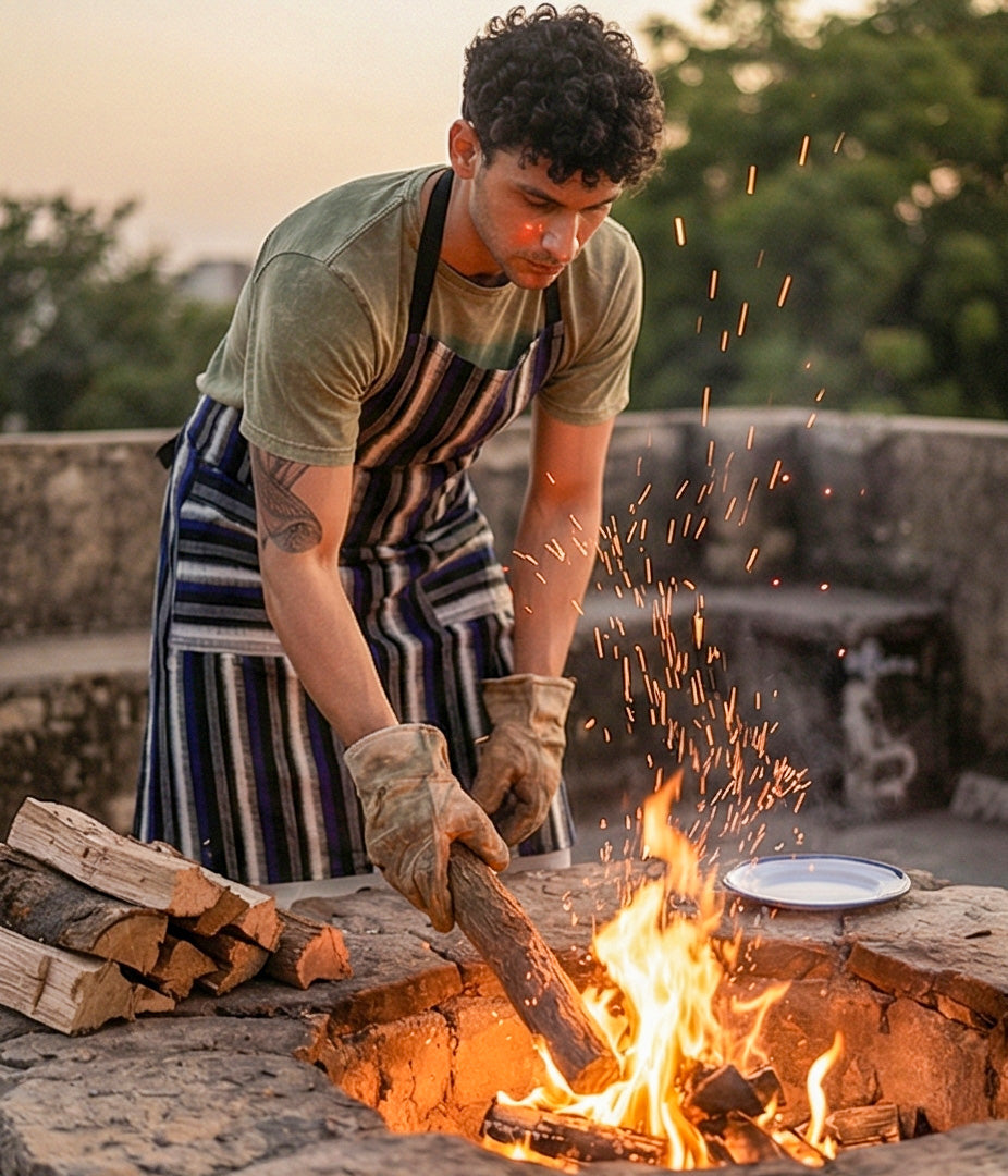 Hearthstripe Ikat Apron