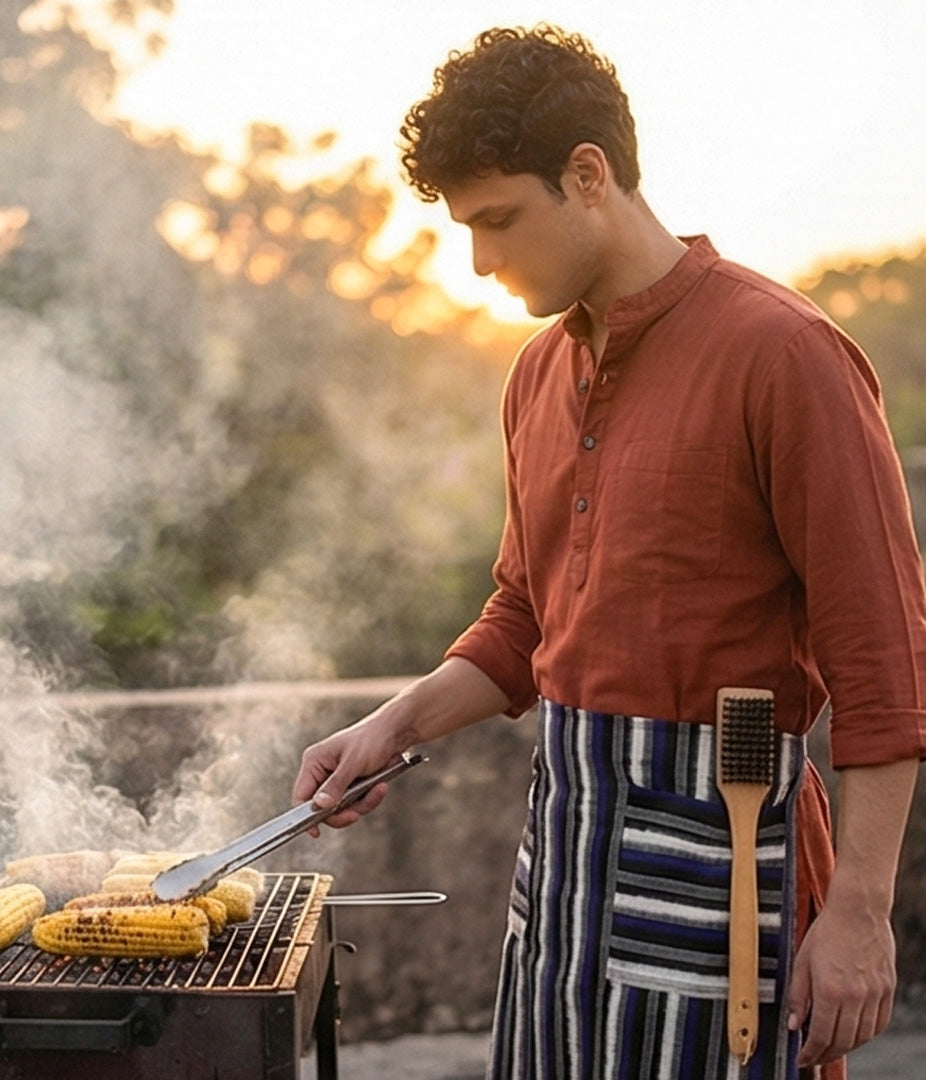 Hearthstripe Ikat Apron