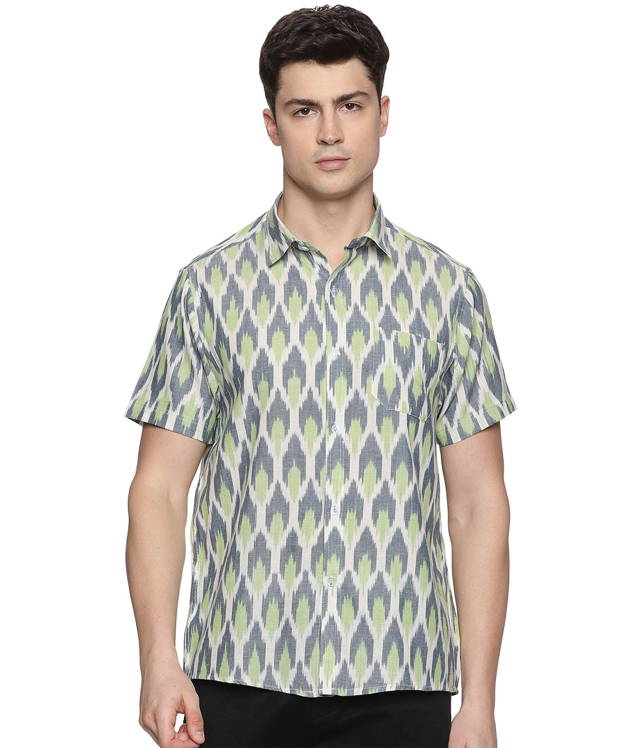 Ikat Woven Lagoon Shirt Main image