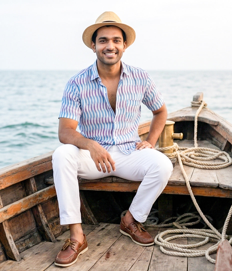 Ikat Woven Twilight Shift Shirt Main image