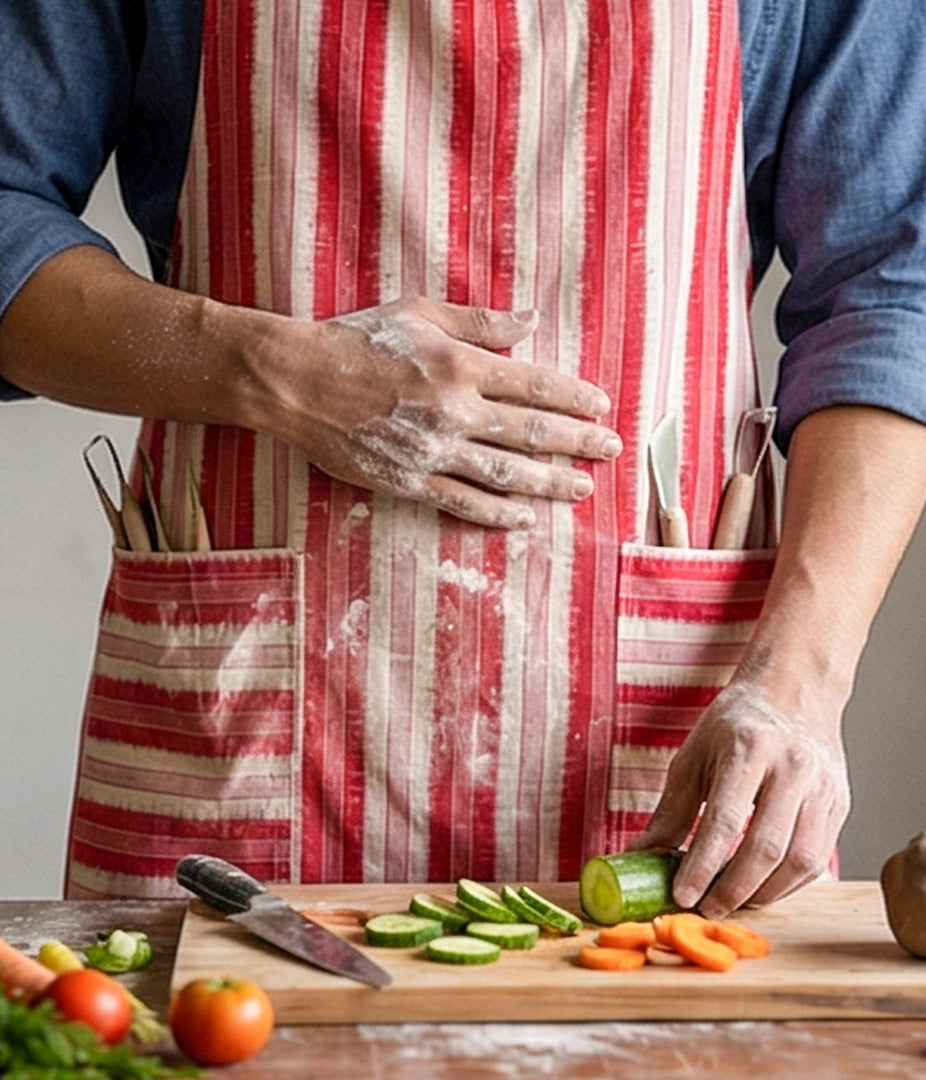 Firestripe Ikat Apron Secondary image