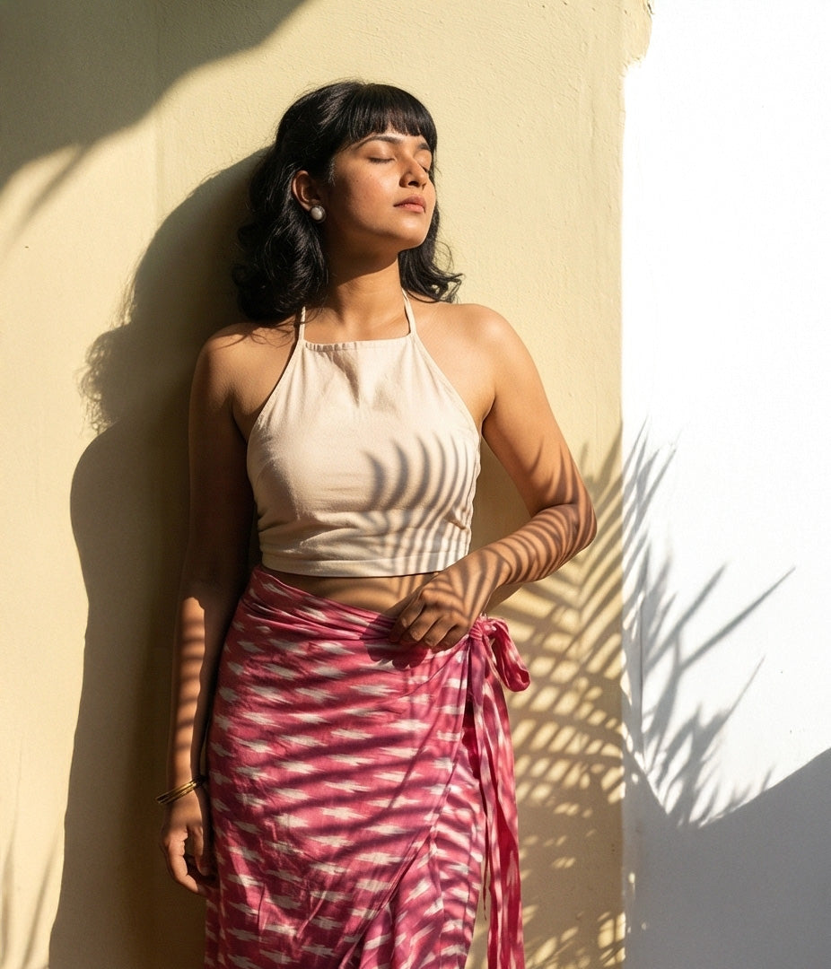 Courtyard Bloom Ikat Sarong Secondary image