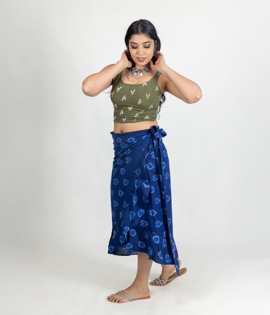 Ocean Heart Ikat Sarong
