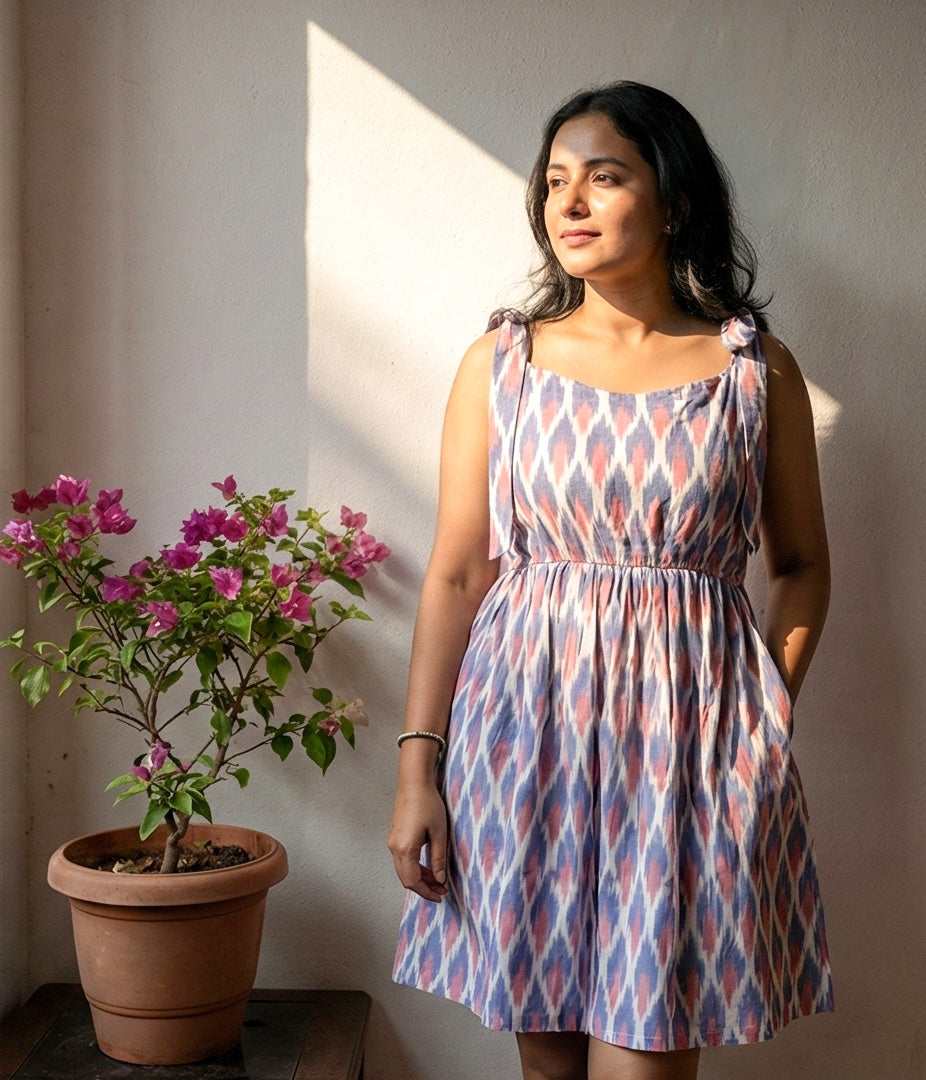 Bougainvillea Ikat Sundress