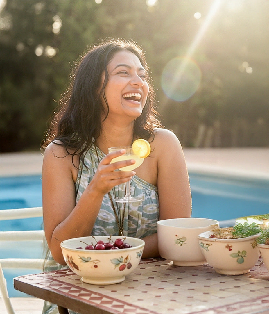 Ikat Green Womens Off-Shoulder Dress