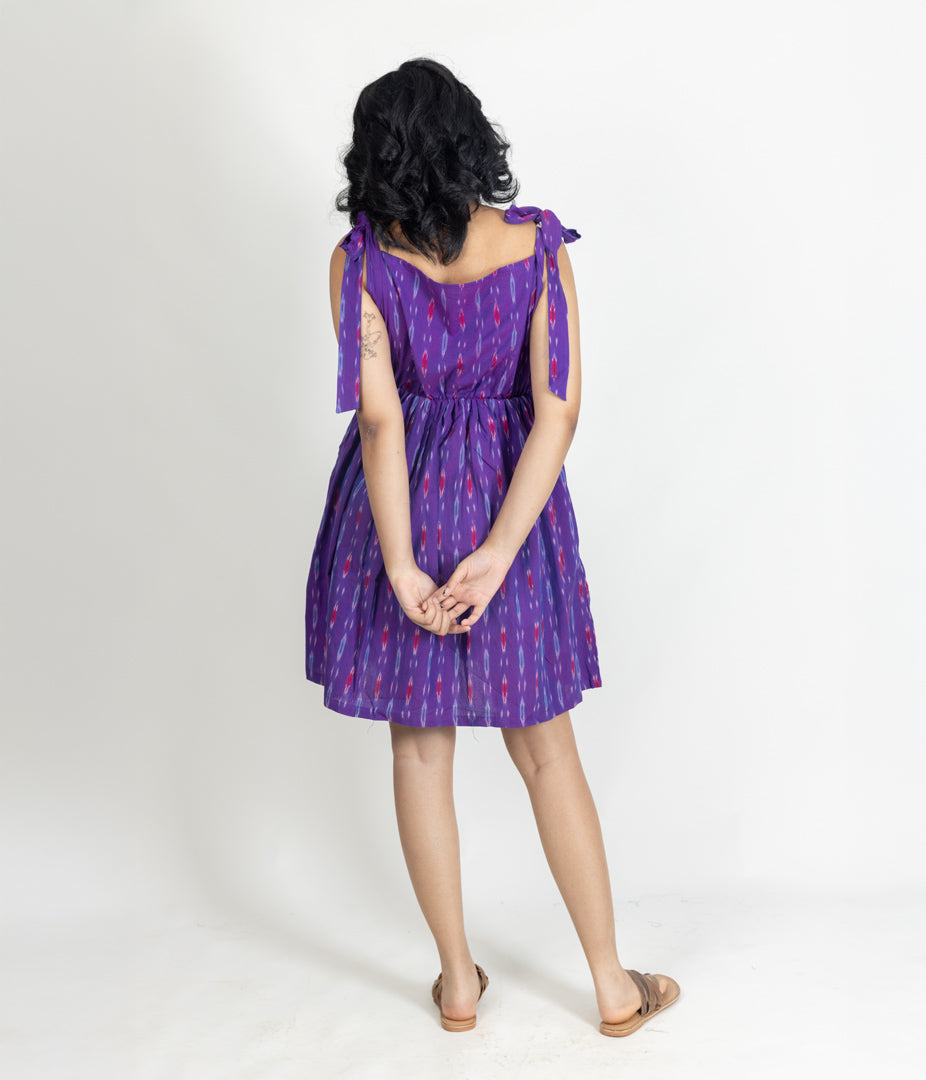 Ikat Violet Womens Sundress