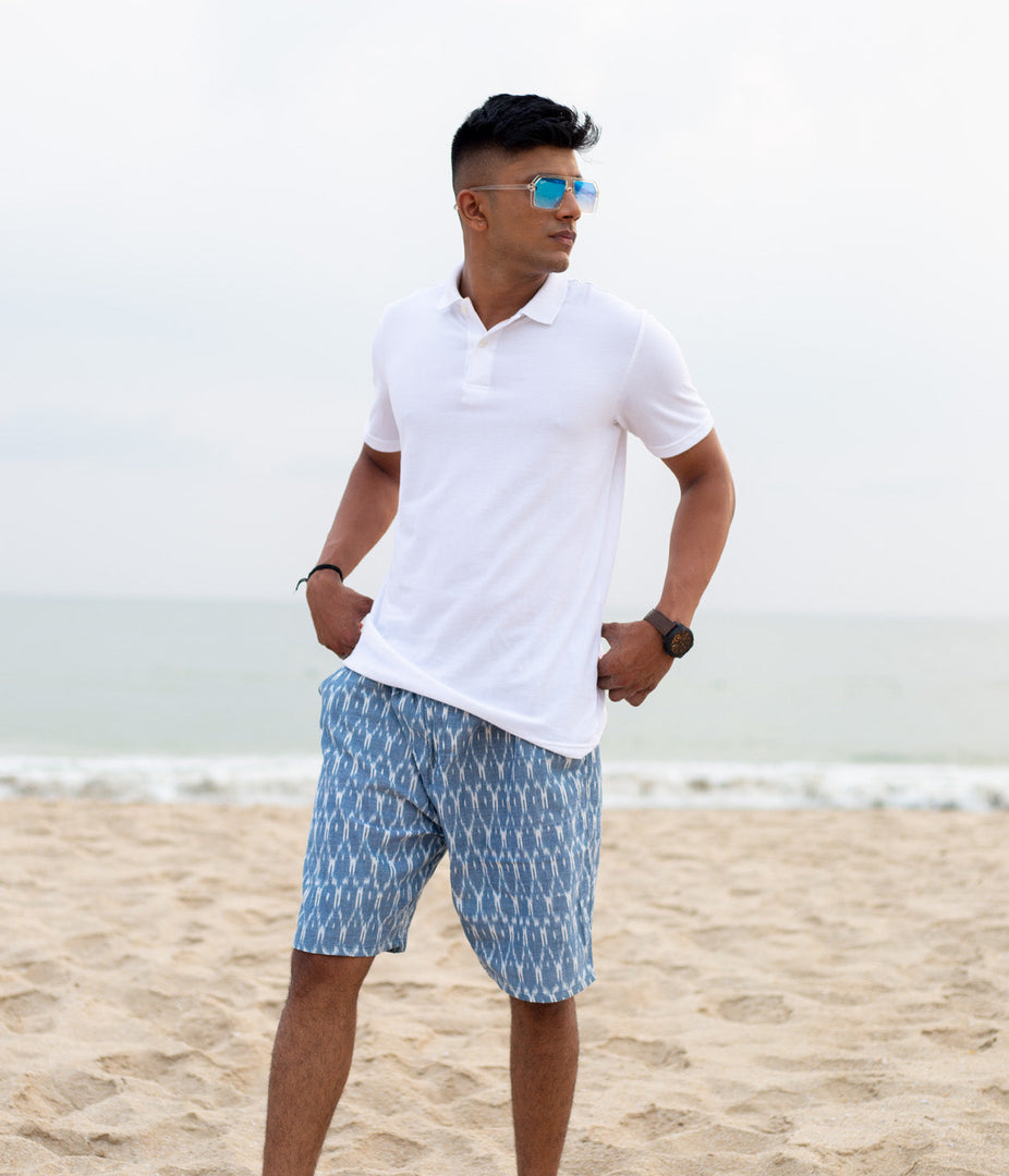 Blue Ikat Mens Shorts