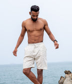 Cream Checks Ikat Mens Shorts