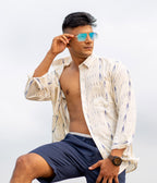 Backwaters Ikat Woven Full Shirt