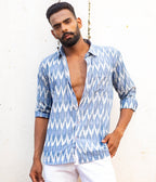 Steady Form Ikat Woven Full Shirt