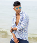 Tide Ikat Woven Full Shirt