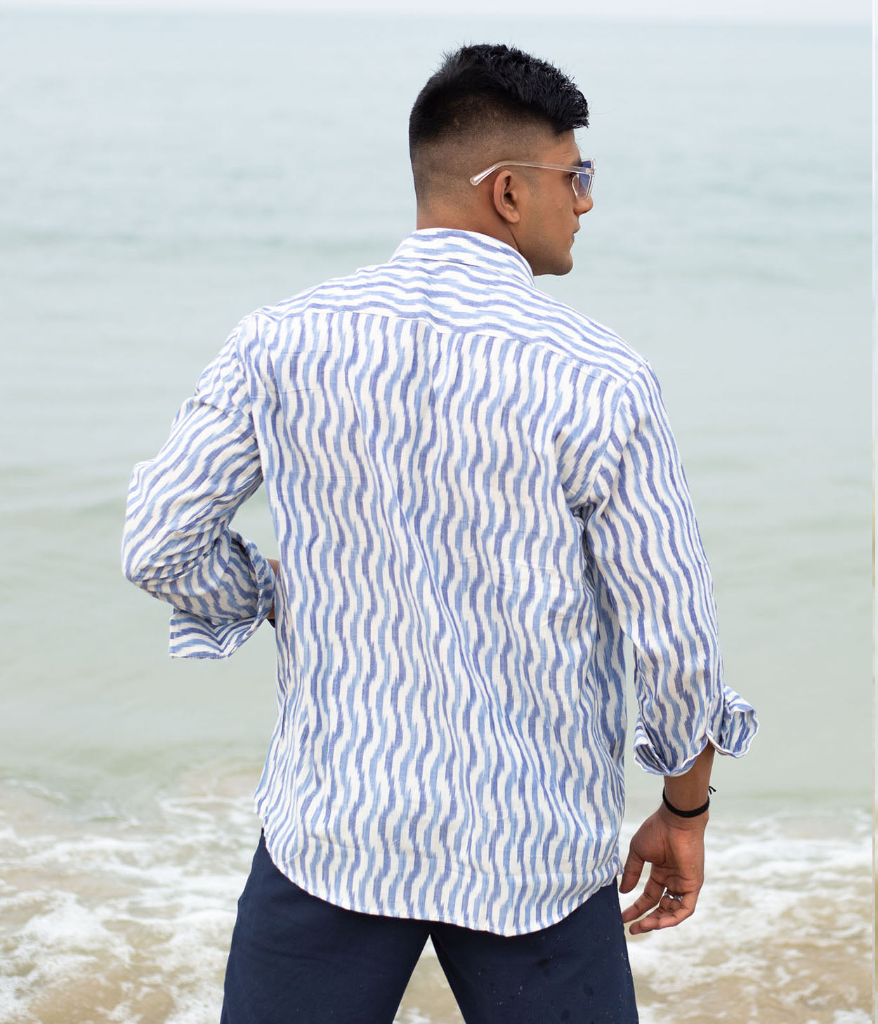 Tide Ikat Woven Full Shirt
