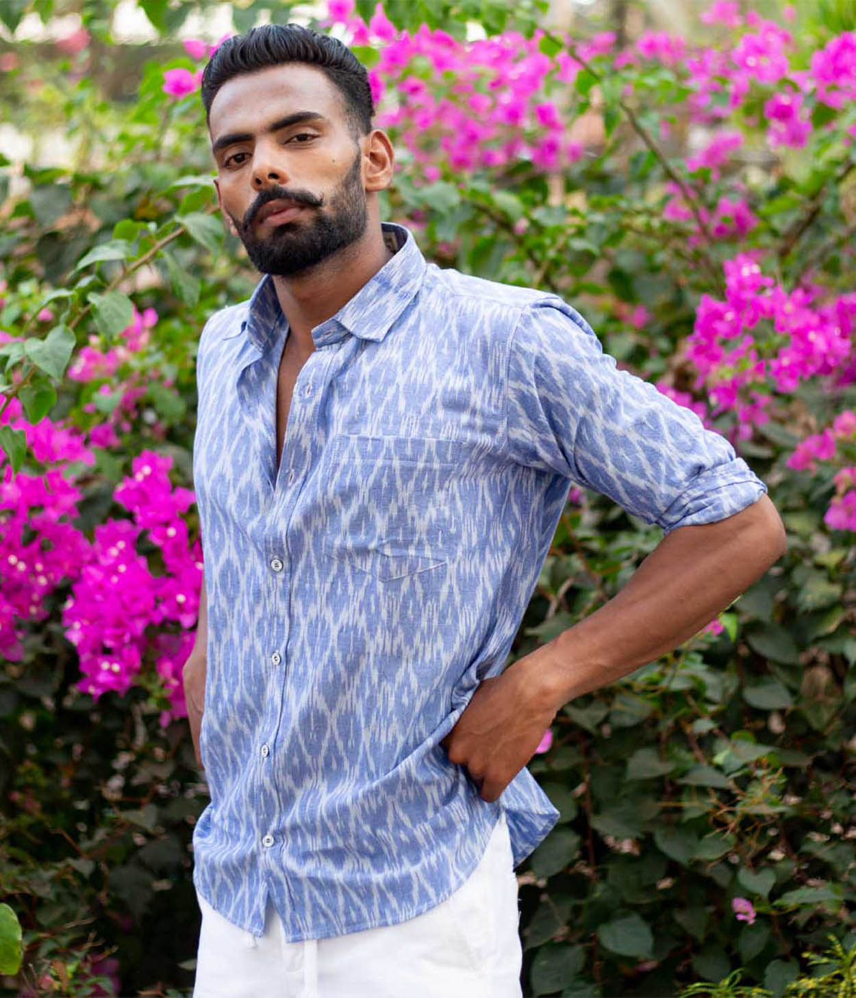 Ikat Woven Open Sky Shirt Secondary image