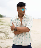 Lagoon Ikat Woven Full Shirt