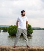 Ikat Grey Checks Unisex Trousers