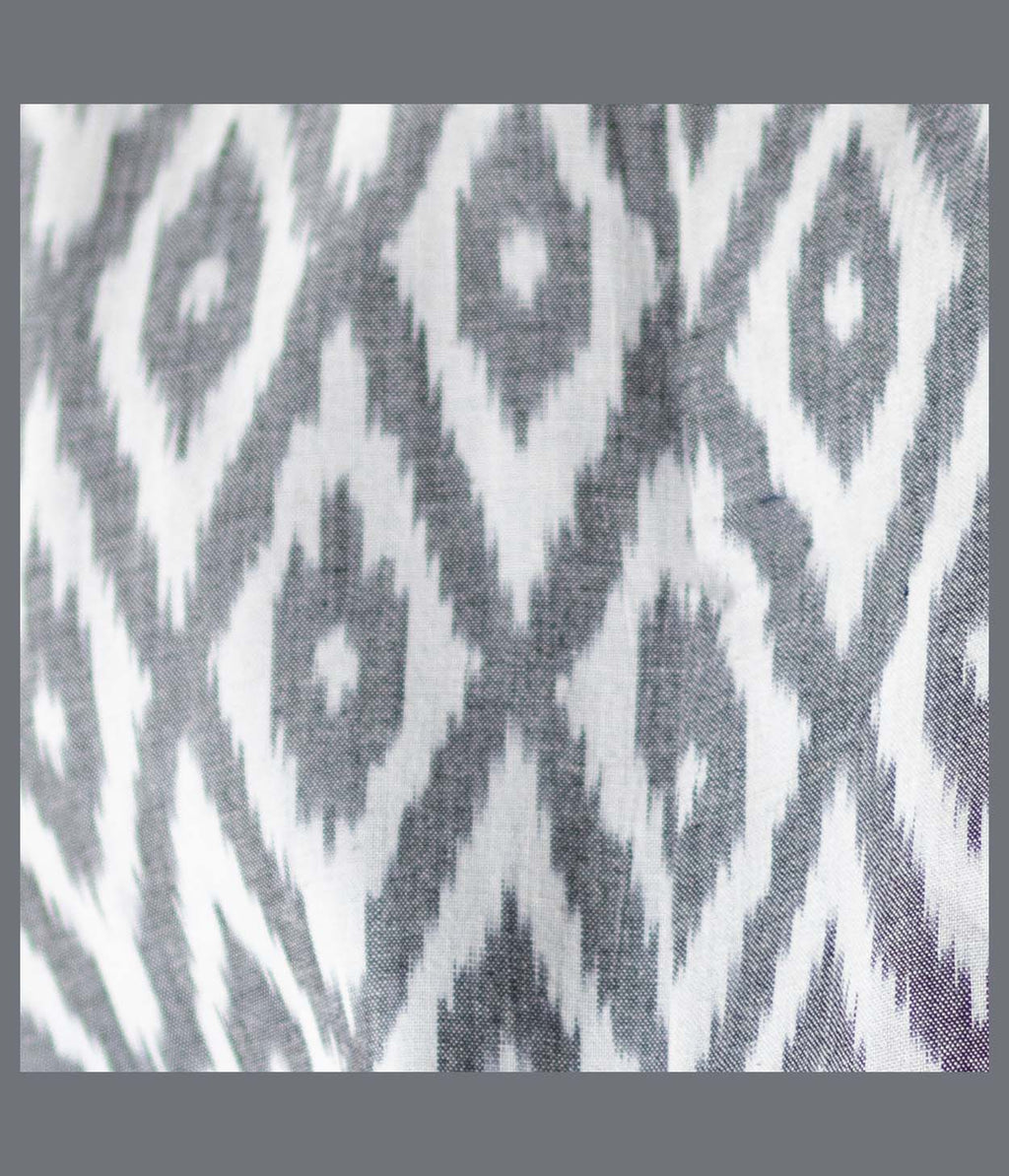 Ikat Grey Diamonds Mens Nehru Jacket