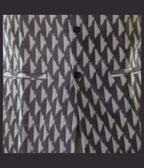 Ikat Grey-White Triangles Mens Nehru Jacket