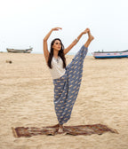 Ikat Grey-Yellow Patterned Boho Pant