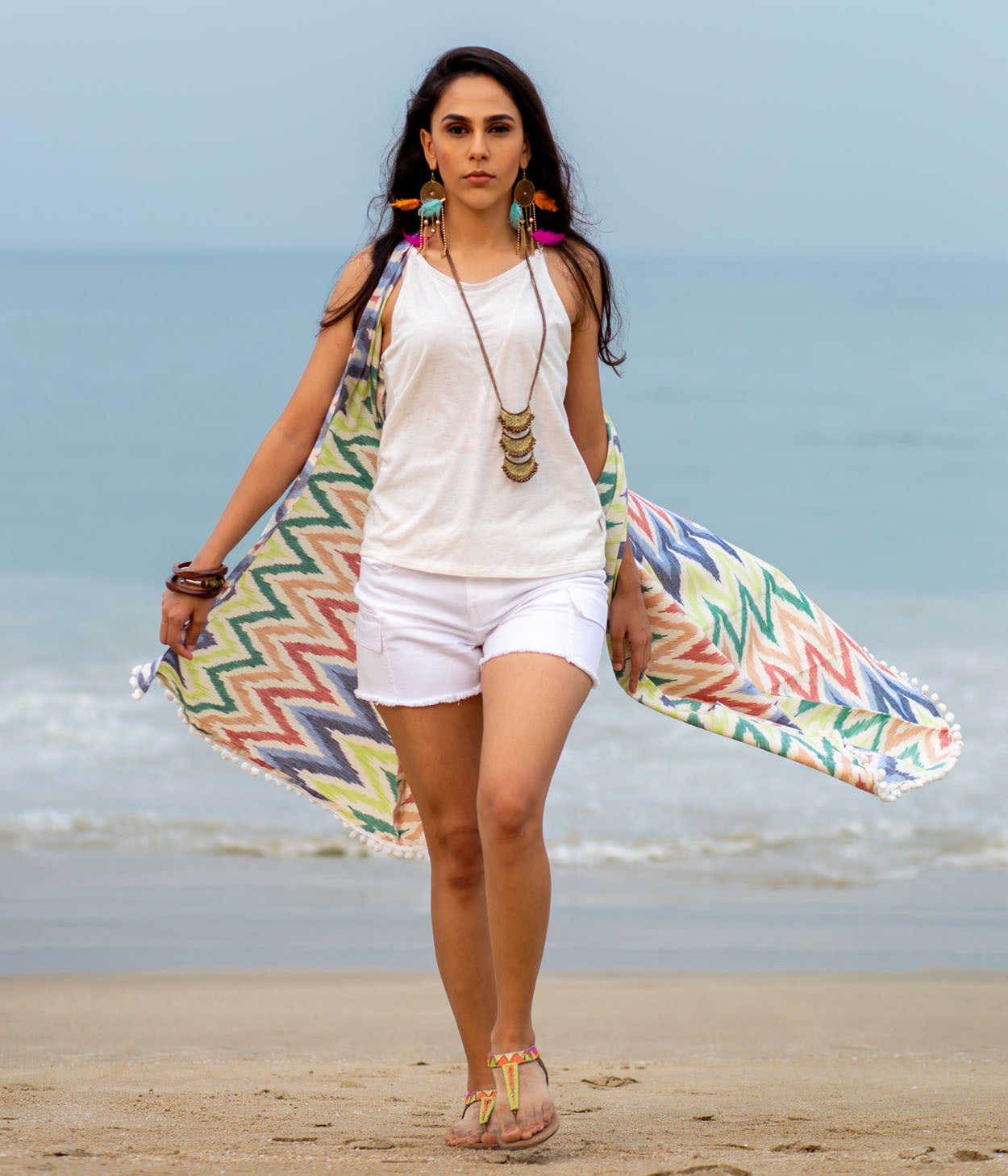 Ikat Multicolor Womens Shrug Main image